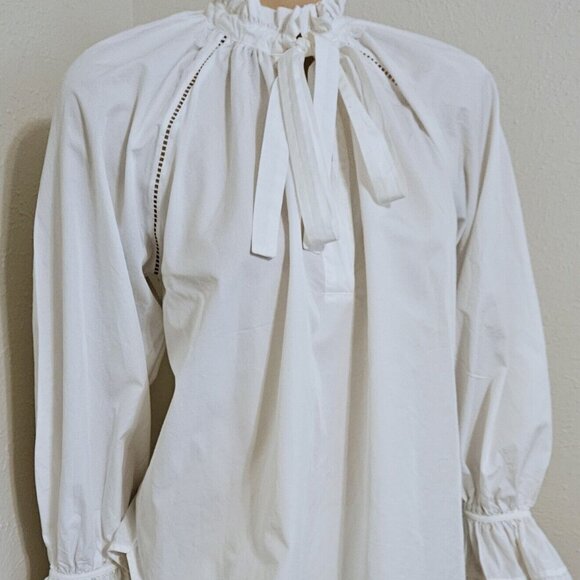 Lee Mathews Australia women's size 3 designer peasant blouse M MINT cond